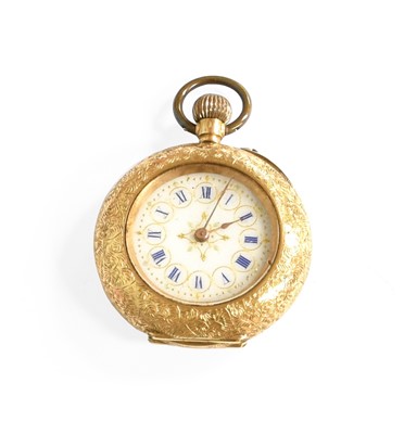 Lot 264 - A Lady's Fob Watch, case stamped '18K'
