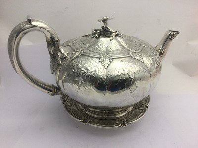 Lot 2038 - A Six-Piece Victorian Silver Tea and Coffee-Service