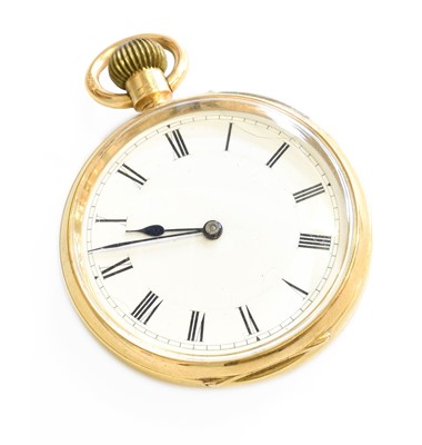 Lot 388 - A Lady's 18 Carat Gold Fob Watch