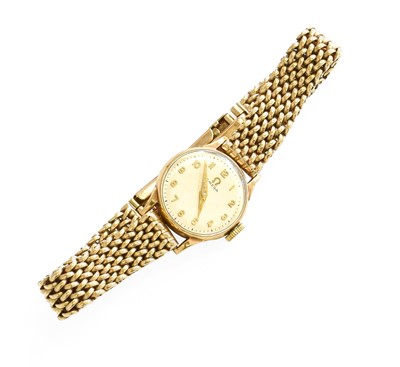 Lot 405 - A Lady's 9 Carat Gold Wristwatch, signed Omega,...