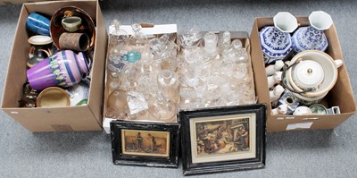 Lot 316 - Four Boxes of Assorted Ceramics and Glass,...