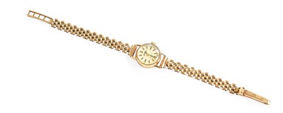 Lot 265 - A Lady's 9 Carat Gold Roamer Wristwatch,...