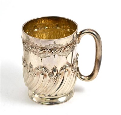Lot 234 - A Victorian silver Christening mug, London 1892