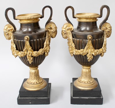 Lot 265 - A Pair of Neo Classical Style Gilt Metal and...