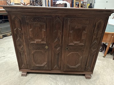 Lot 685 - A Late 17th Century Continental Oak Cupboard,...