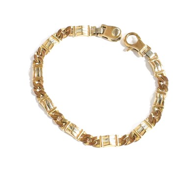 Lot 288 - A 9 Carat Gold Fancy Link Bracelet, length 20cm