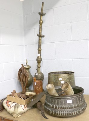 Lot 364 - Assorted Metalwares and Wooden Items,...