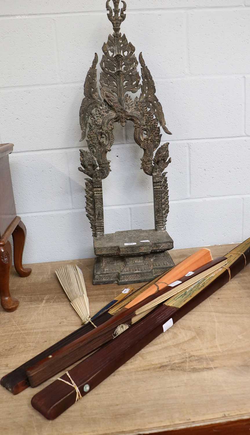 Lot 361 - A South East Asian Metal Statue Pedestal /...