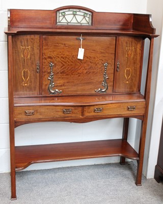 Lot 1159 - Edwardian Art Nouveau Inlaid Mahogany...