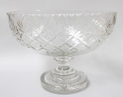 Lot 274 - A Victorian Cut Glass Centre Bowl, 31cm high