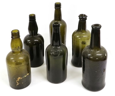 Lot 13 - A Sealed Green Glass Wine Bottle, dated 1877,...