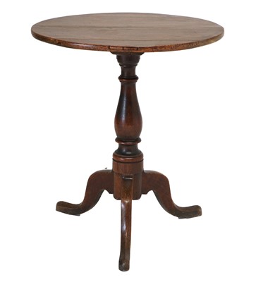 Lot 712 - A George III Oak Tripod Table, late 18th...