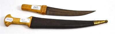Lot 247 - Two Indian khanjars, one with a scabbard