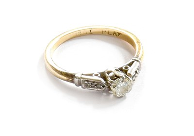 Lot 114A - A Diamond Solitaire Ring, with diamond set...