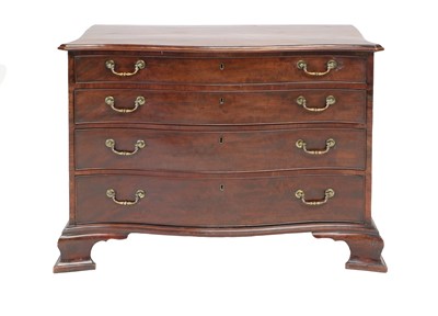 Lot 327 - A George III Mahogany Serpentine-Shape Commode,...