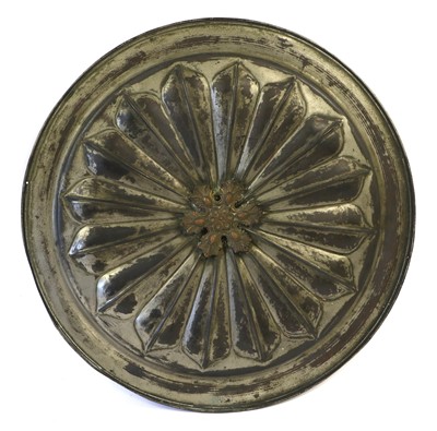 Lot 259 - An Indo-Persian Style Silvered Copper Shield,...