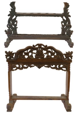 Lot 269 - An Indonesian Hardwood Kris Stand, the end...