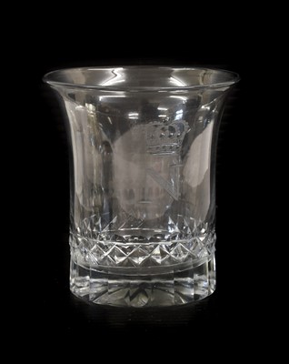 Lot 21 - A Napoleonic Glass Tumber, early 19th century,...