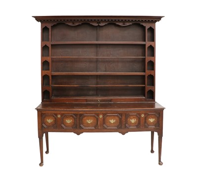 Lot 194 - A 17th Century-Style Oak Dresser and Rack, the...