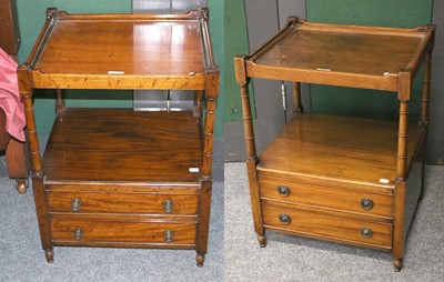 Lot 1072 - A Pair Of Reproduction Mahogany Lamp Tables,...