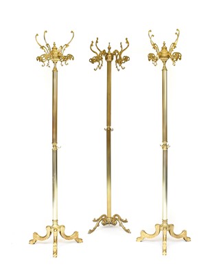 Lot 265 - A Pair of Brass and Gilded Metal Four-Branch...