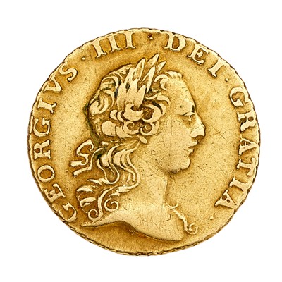 Lot 163 - George III, Quarter Guinea 1762, obv. first...