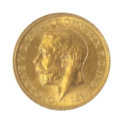 Lot 222 - George V, Half Sovereign 1911; obv. bare head...