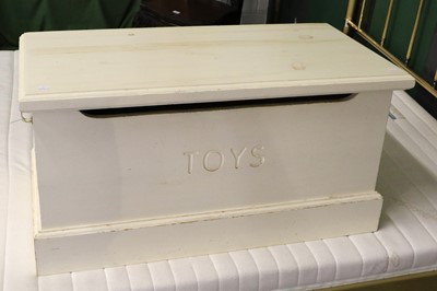 Lot 1106 - A White Painted Toy Box by The Posh Box...