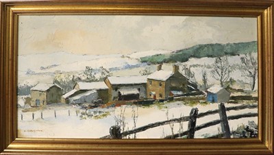 Lot 1023 - Barry Claughton (Contemporary) Snowbound Dales...