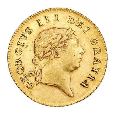 Lot 162 - George III, Half Guinea 1810, obv. seventh...