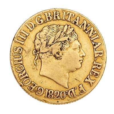 Lot 164 - George III, Sovereign 1820, obv. laureate head...