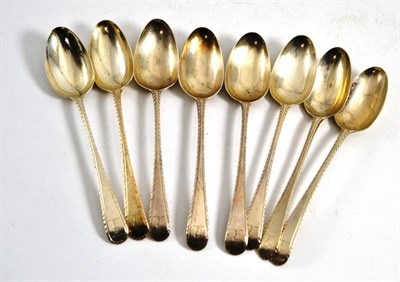 Lot 264 - Eight dessert spoons, London 1787
