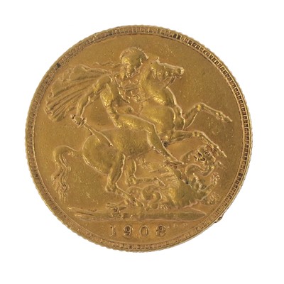 Lot 200 - Edward VII, Sovereign 1908, obv. bare head...