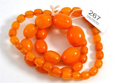 Lot 267 - Amber type beads