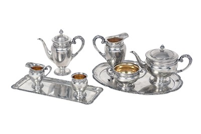 Lot 157 - A Six-Piece Austro-Hungarian Silver Tea and...