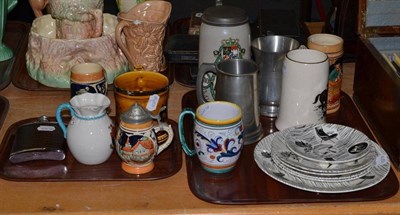Lot 272 - Six pieces Homemaker pottery and quantity on steins etc
