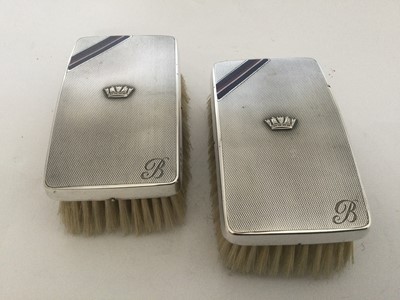 Lot 77 - Two Pairs of George V Silver and Enamel...