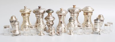 Lot 204 - A Collection of Assorted Silver Condiment...
