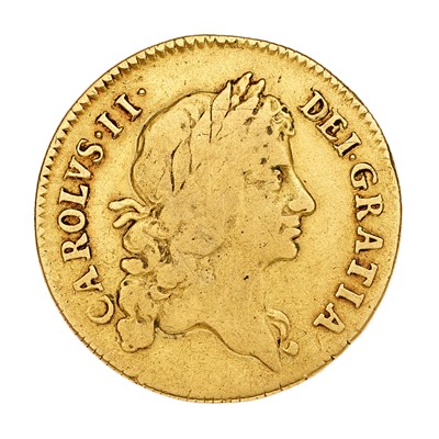 Lot 149 - Charles II, Guinea 1668, obv. third laureate...