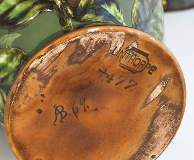 Lot 224 - A Pair of Linthorpe Pottery Vases, shape...