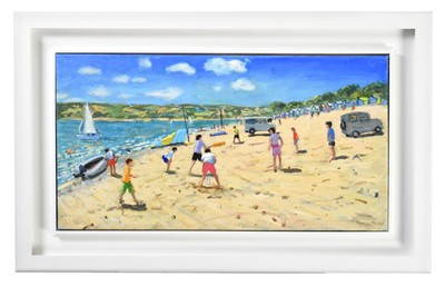 Lot 86 - Andrew Macara NEAC (b.1944) "Beach Cricket...