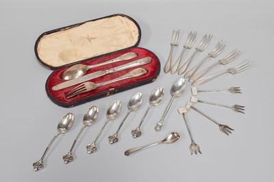 Lot 49 - A Collection of Assorted Silver Flatware,...