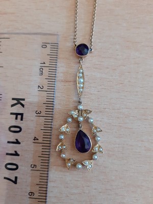 Lot 2034 - An Early 20th Century Amethyst Necklace the...