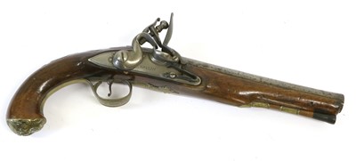 Lot 347 - An 18th Century Flintlock Officer's Pistol,...