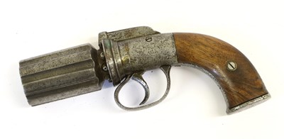 Lot 349 - A 19th Century Eight Shot Percussion Pepperbox...