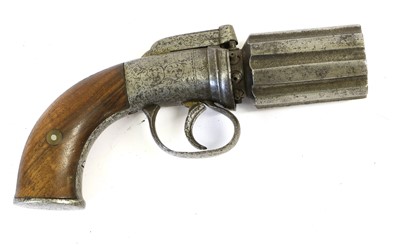 Lot 349 - A 19th Century Eight Shot Percussion Pepperbox...
