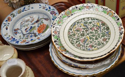 Lot 291 - Collection of assorted plates including two Delft examples