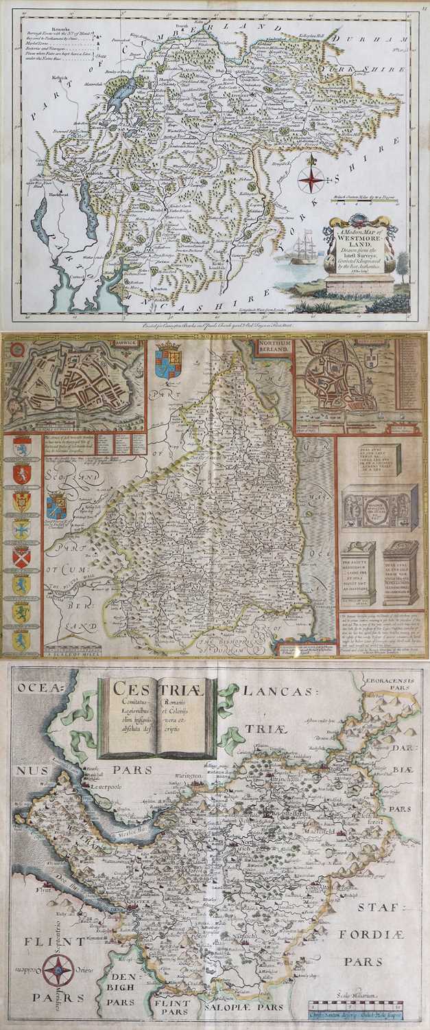 Lot 1152 - Three Maps of Northumberland, Lancashire,...