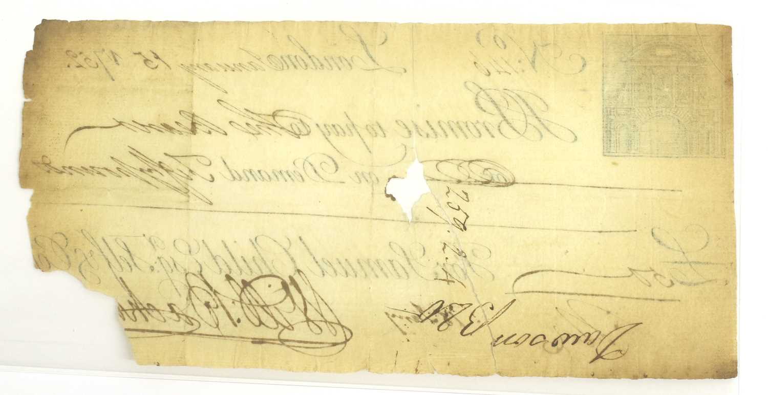 Lot 455 - Childs Bank, £50 Promissory Note 1752, dated