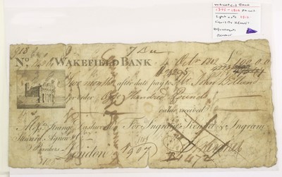 Lot 457 - Wakefield Bank Sight Note dated October 4th...